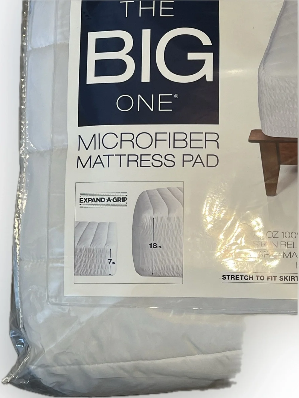 New The Big One White Microfiber Mattress Pad Twin XL Plush Top Wsterproof